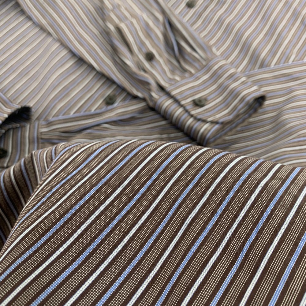 Men's Express Design Studio Button Down Shirt Premium Woven Cotton Medium Modern - Picture 6 of 16